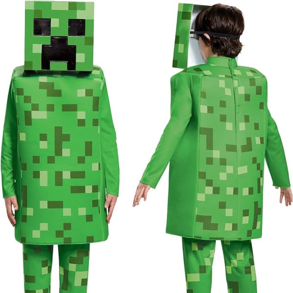 Youth Mindcraft Creeper Costume Size 7-8